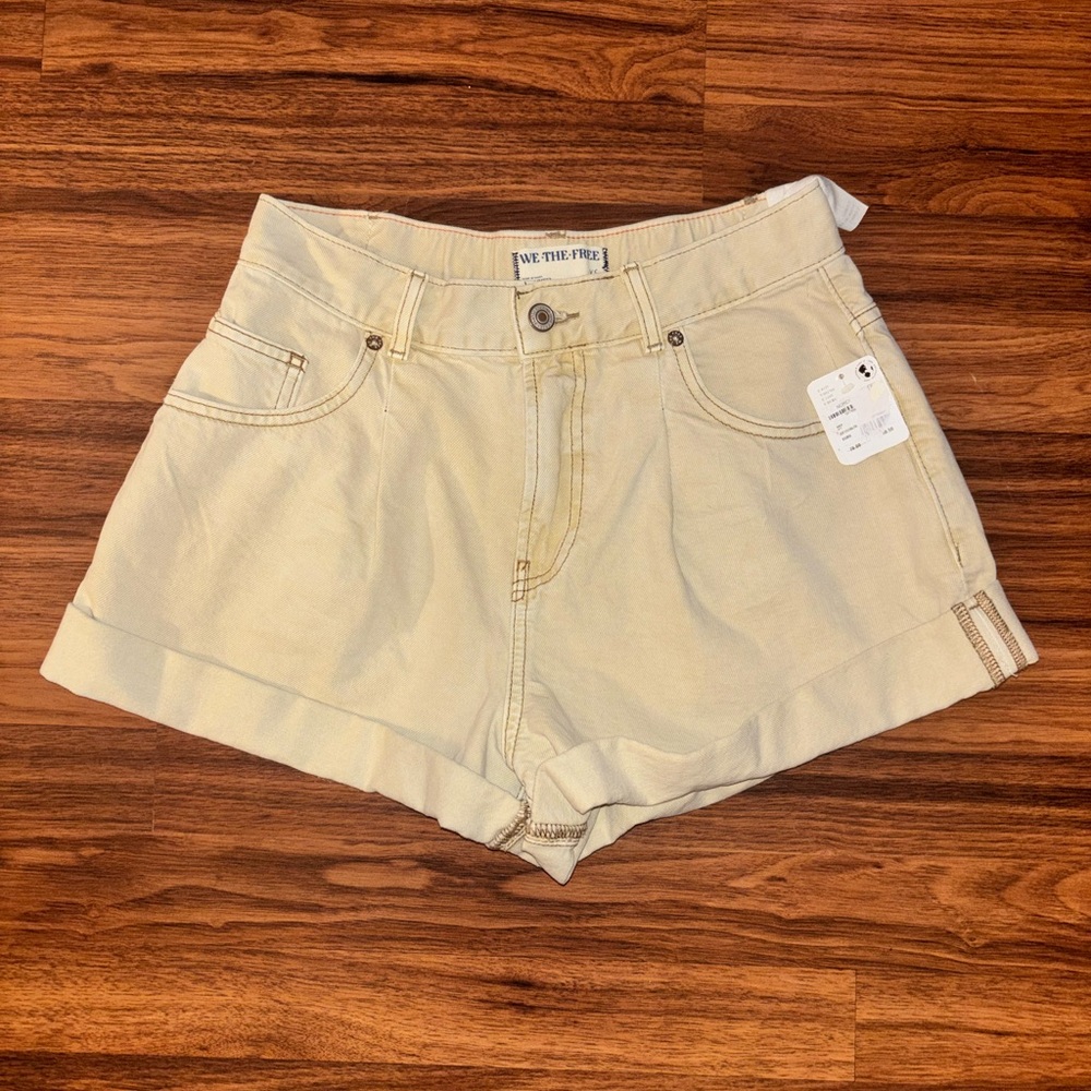 We The Free High Waist Tan Shorts